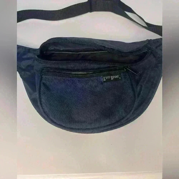 Navy Blue East Sport Fanny Pack With Pockets And Adjustable Straps Unisex - Picture 3 of 8